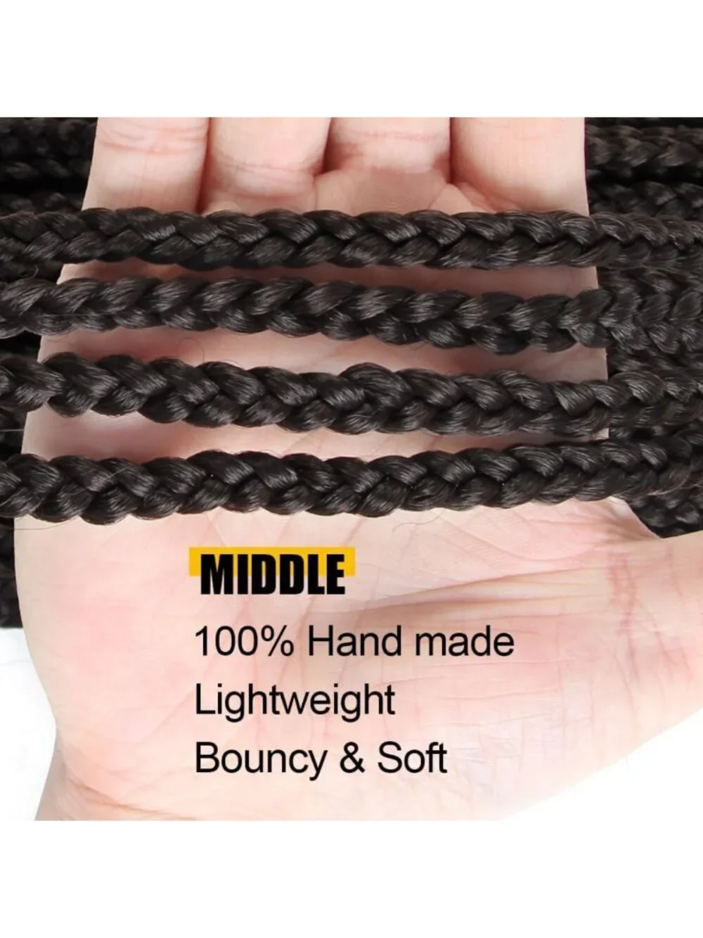 18 Inch Crochet Box Braids for Black Women - 8 Packs, Soft & Natural Look, Dark